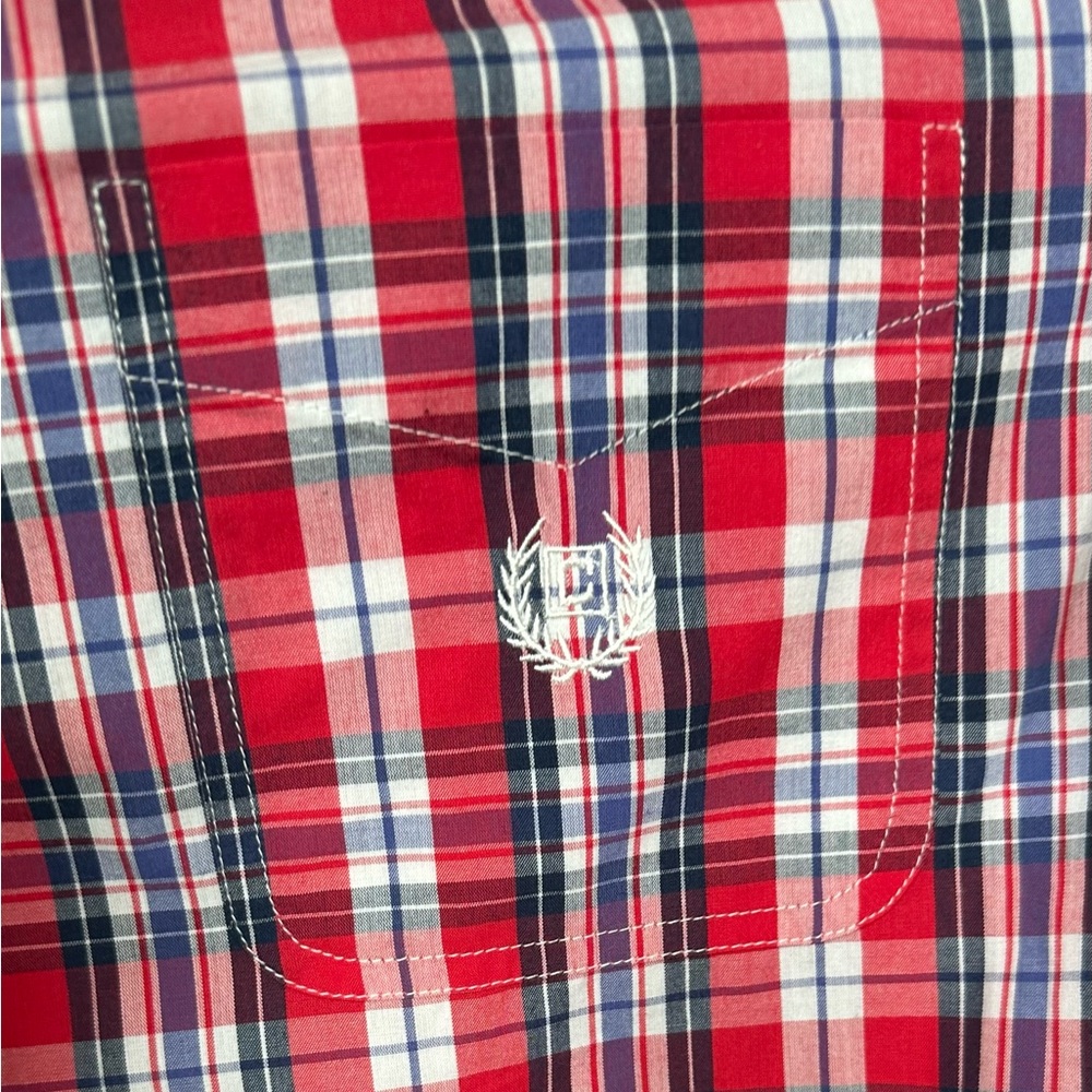 ✨NWT✨Chaps Ralph Lauren Men's 2XL Short Sleeve Shirt Button Down Plaid - Picture 2 of 10